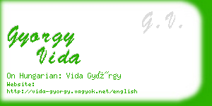 gyorgy vida business card